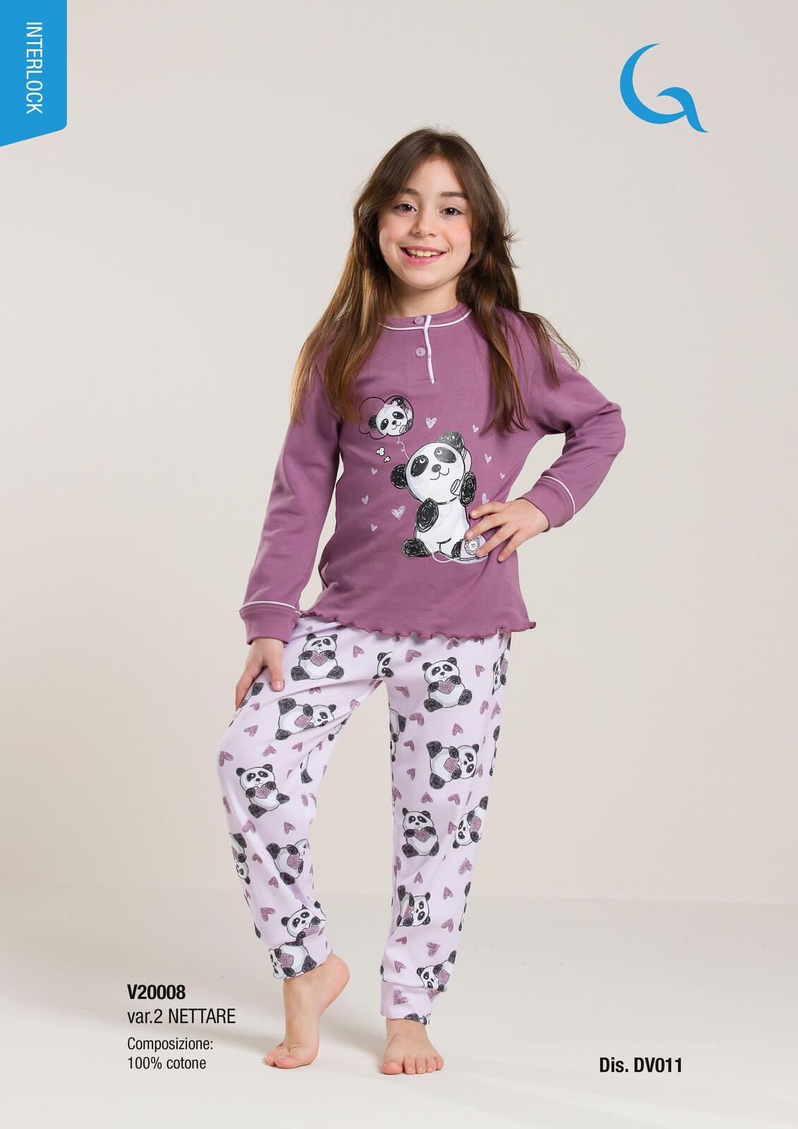 PIGIAMA BAMBINA M/L V30008 Tellini S.r.l. Ingrosso Abbigliamento